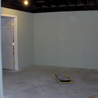 Budget Basement with Bathroom and Laundry Room